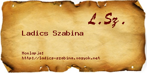 Ladics Szabina névjegykártya