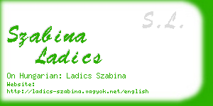 szabina ladics business card
